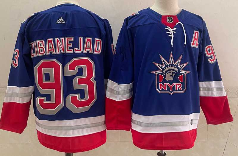 New York Rangers #93 Mika Zibanejad Light Blue 2021 Retro Stitched NHL Jersey->winnipeg jets->NHL Jersey